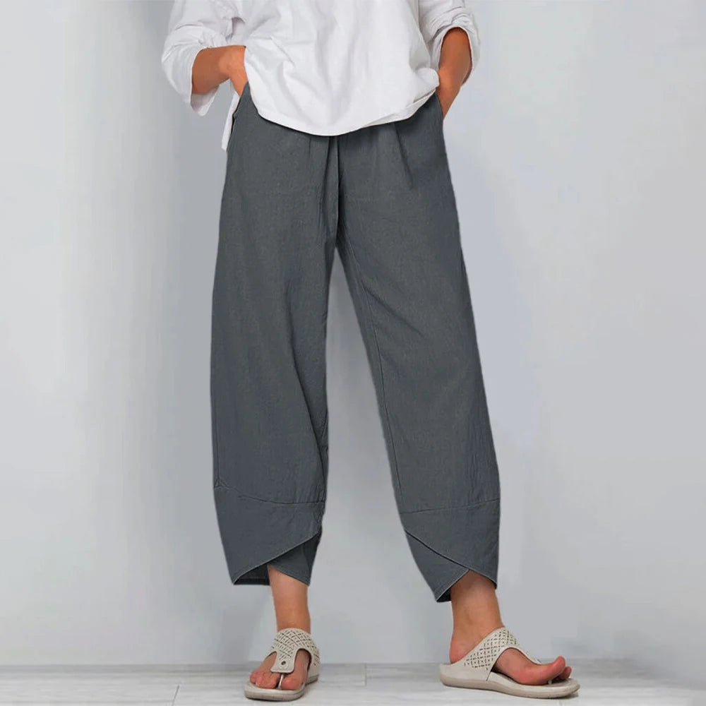 Oluremi - Vintage Cotton Linen Casual Trousers