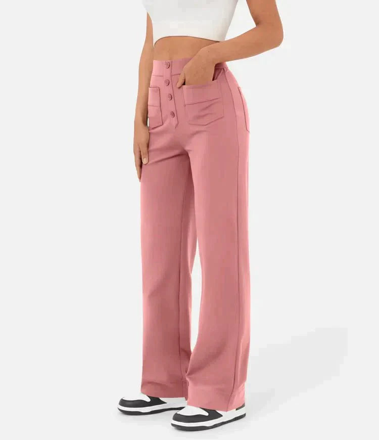 Ella - High-waisted elastic casual pants